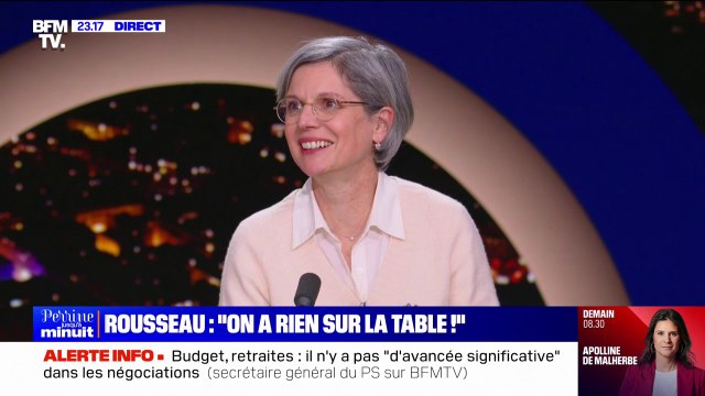 Négociations sur le budget: Il n'y a pas d'avancée , indique Sandrine Rousseau (les Écologistes)