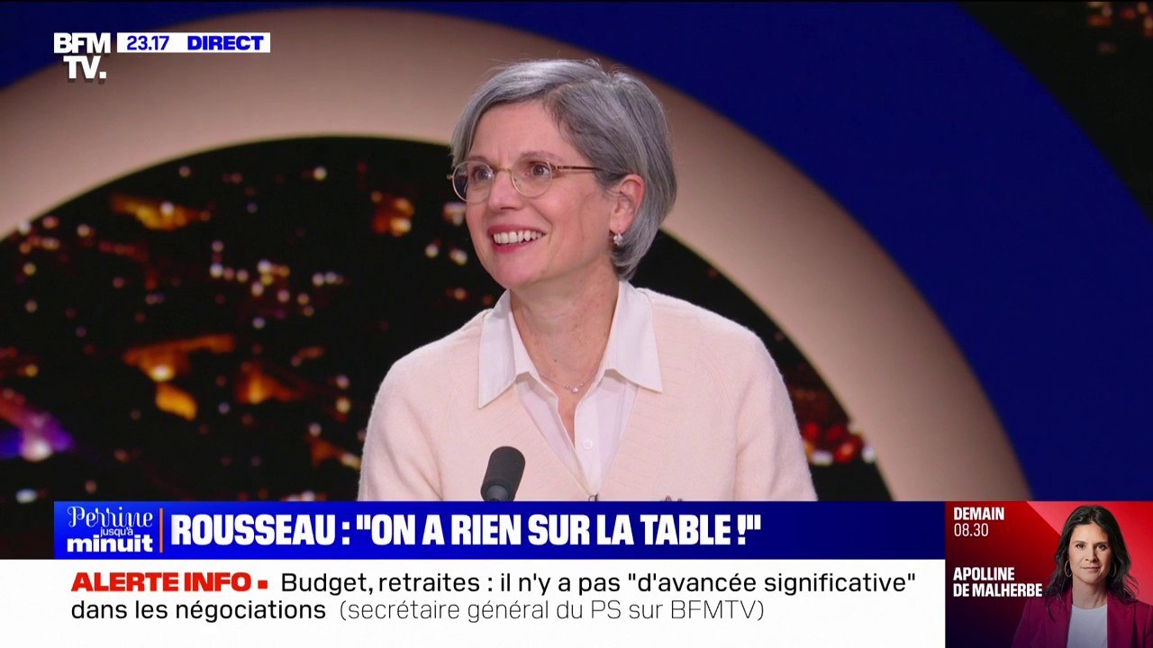 Négociations sur le budget: "Il n'y a pas d'avancée", indique Sandrine Rousseau (les Écologistes)