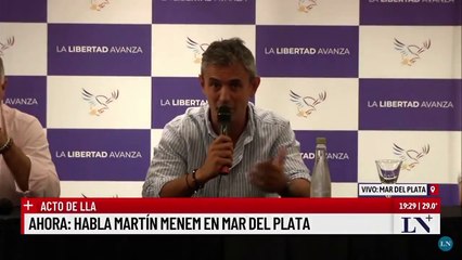 Martín Menem descartó "por ahora" que Karina Milei sea candidata