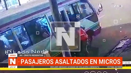 4 asaltos de pasajeros en micros