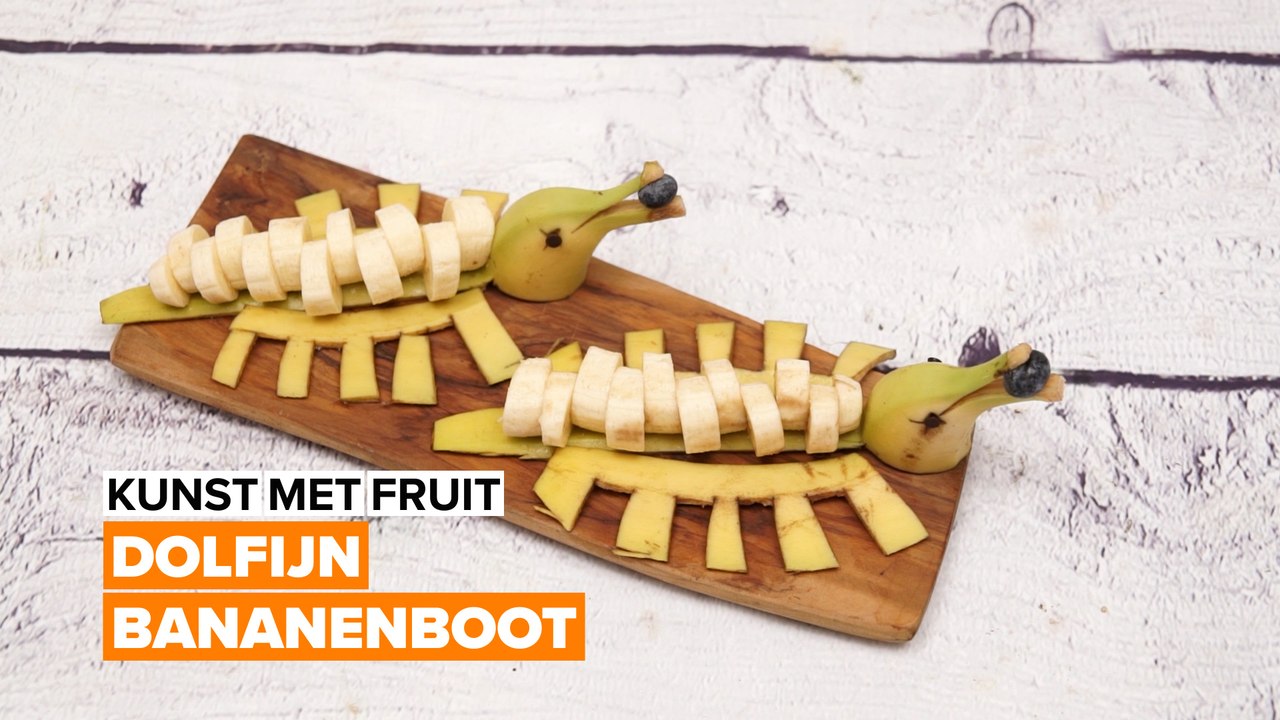 Kunst met fruit: Dolfijnenbanaan