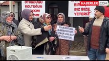 Dolu olmayan barajın suyunu paylaşmak istemeyen mahalleli DSİ'yi protesto etti