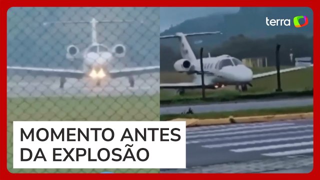 Novo vídeo mostra momento em que avião tenta pousar e explode em Ubatuba, SP