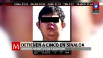 Detienen a cinco personas tras operativos de seguridad en Sinaloa