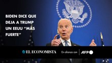 Biden dice que deja a Trump un EEUU “más fuerte”