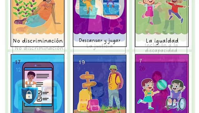 Lotería educativa sobre derechos de niñas, niños y adolescentes