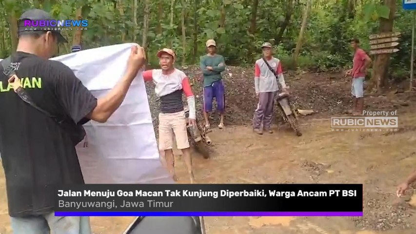 Jalan Menuju Goa Macan Tak Kunjung Diperbaiki, Warga Ancam PT BSI Segera Lakukan Perbaikan dalam Waktu Satu Minggu