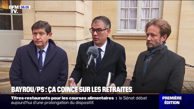 Ce n'est pas acceptable : les négociations coincent entre le PS et le gouvernement sur la réforme des retraites