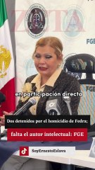 Dos detenidos por el homicidio de Fedra; falta el autor intelectual: FGE.