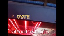 460mm 220v 1000w infra red ruby halogen heating lamps used in the flash dryers