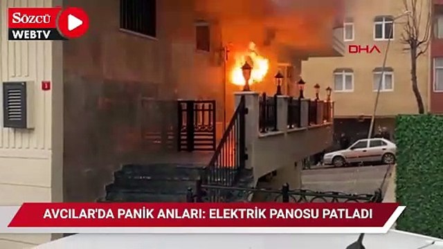 Avcılar'da panik anları: Elektrik panosu patladı