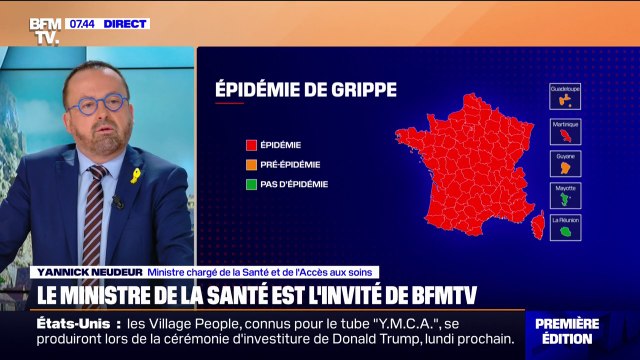Épidémie de grippe: On s'achemine vers un pic d'ici une dizaine de jours , explique Yannick Neudeur, ministre de la Santé