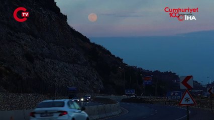 Yılın ilk dolunayı ‘Kurt Ay’ Hatay’da görüldü