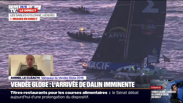 Arrivée de Charlie Dalin imminente: Les records sont faits pour être battus et il s'est très bien battu , affirme Armel Le Cléac'h, vainqueur du Vendée Globe en 2016
