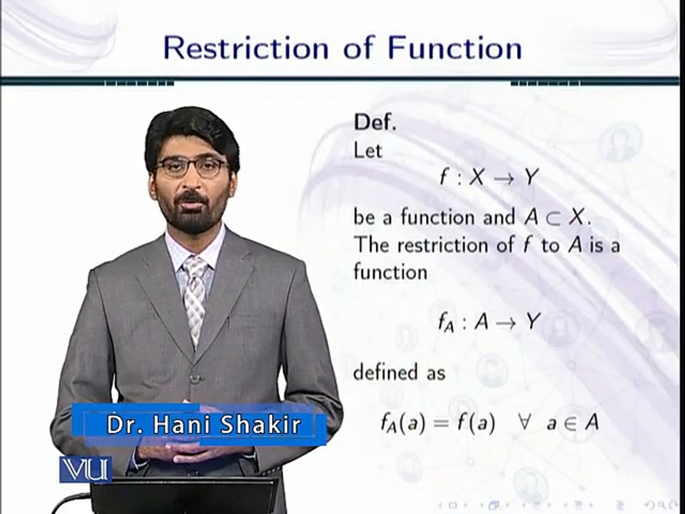 Topology Lecture 76  Restriction of Function in Topology in Urdu