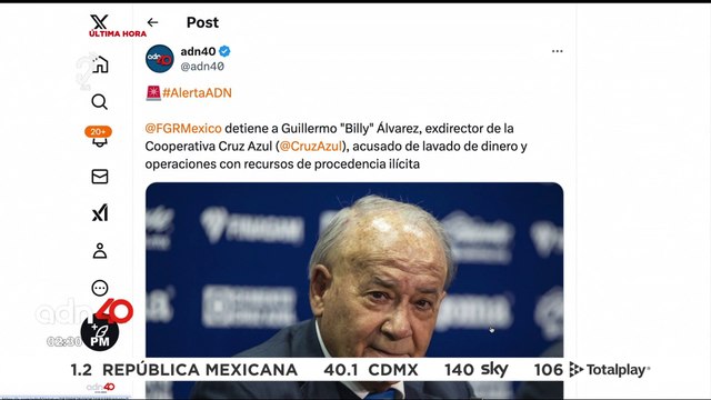 🚨¡Última Hora! Detienen a Guillermo Billy Álvarez, exdirector de la Cooperativa Cruz Azul