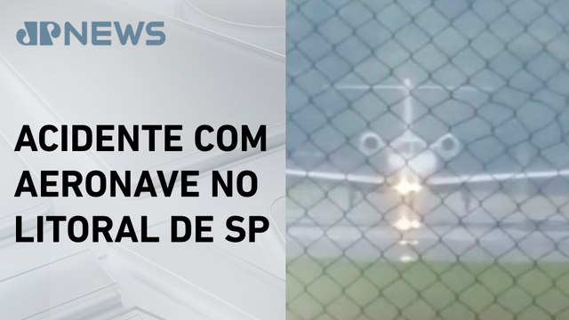 Turista registra pouso de avião em Ubatuba instantes antes de explosão