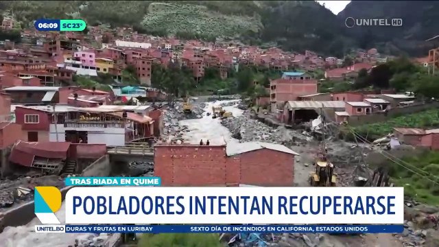 Hay casas construidas sobre el río, la emergencia persiste en Quime y temen por la amenaza de más lluvias