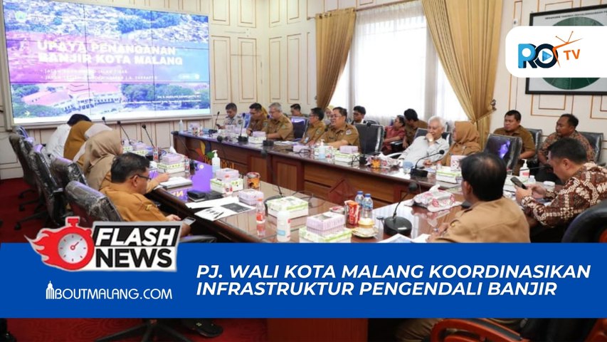 MAKSIMALKAN PENGENDALIAN BANJIR, PJ WALI KOTA MALANG KOORDINASIKAN PEMBANGUNAN INFRASTRUKTUR