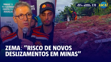 Romeu Zema visita áreas de deslizamento no Vale do Aço