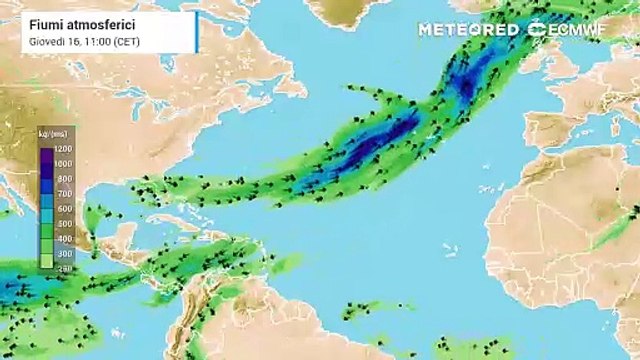 Fiume atmosferico verso il Mediterraneo