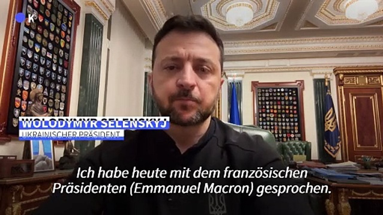 Selenskyj sprach mit Macron über Entsendung westlicher 'Kontingente'