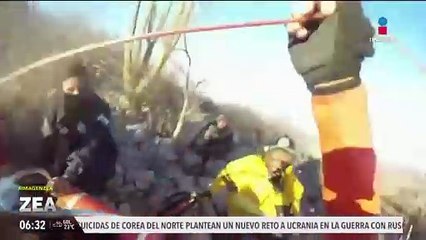 Mujer que realizaba senderismo es rescatada tras sufrir una caída