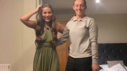Tipsy wedding guests take on shoulder lift trend and end up on the floor