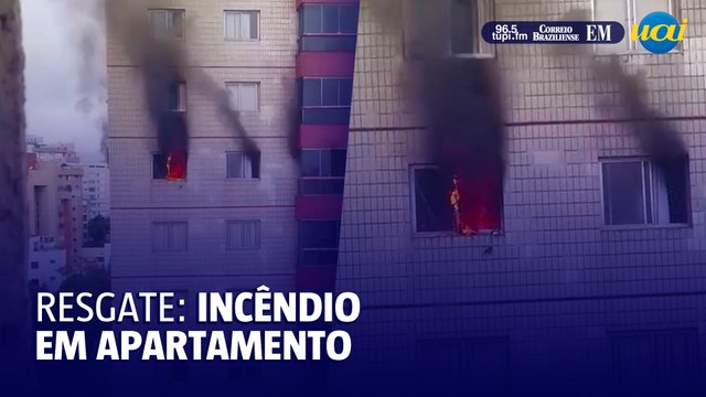 BH: Incêndio atinge apartamento e mobiliza bombeiros