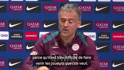 PSG - Enrique ouvert à des nouvelles recrues même si “en janvier, c’est très compliqué”