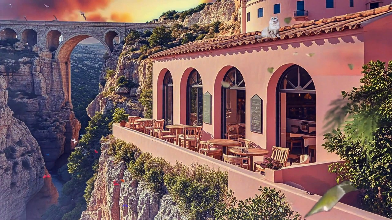 Sunset Café Smooth Jazz Music – Relaxing Ambiance for Work & Unwind