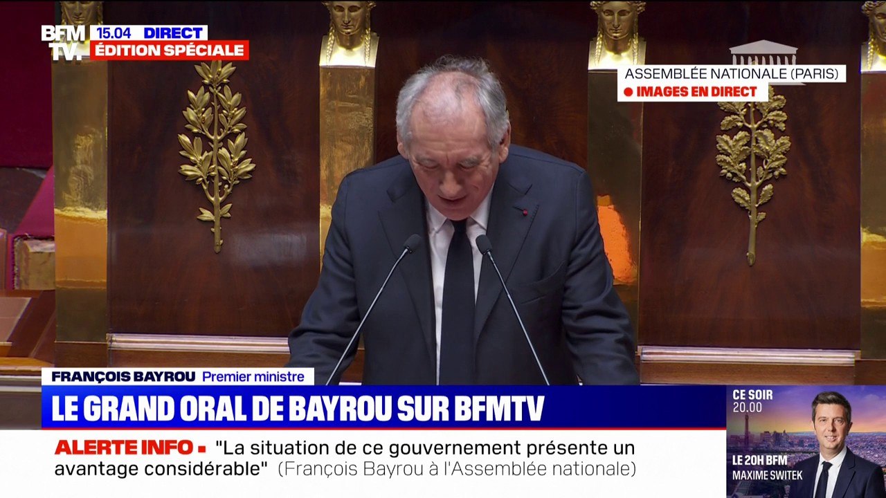 "84% des Français jugent que le gouvernement ne passera pas l'année et il m'arrive même de me demander où les 16% restants trouvent la source de leur optimisme", ironise François Bayrou