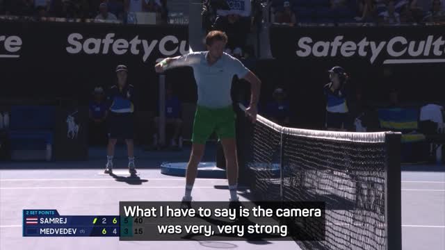 Medvedev smashes racket and 'very strong' camera during Aus Open win