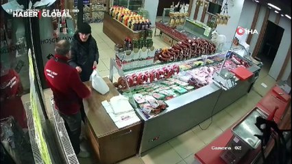 Kasaptaki dolandırıcılık kamerada: Et karşılığında sahte altın