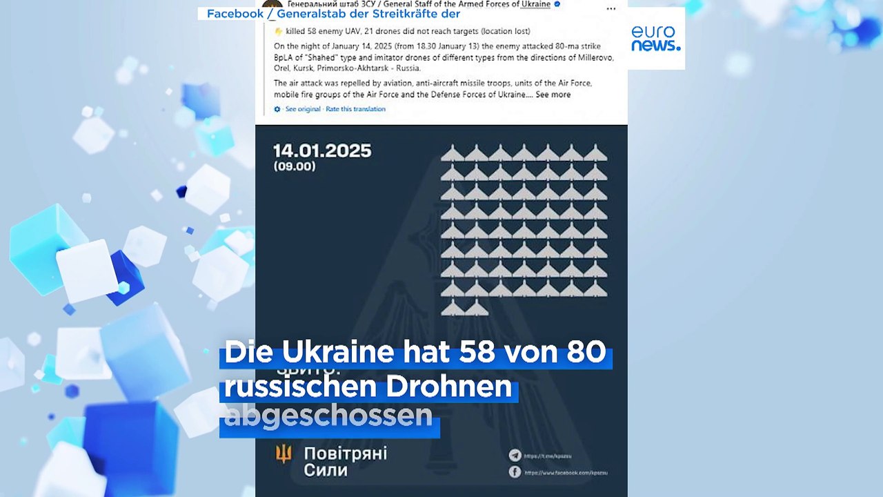 Russische Drohnenangriffe töten zwei Menschen und verletzen 19 in der Ukraine, darunter Kleinkinder