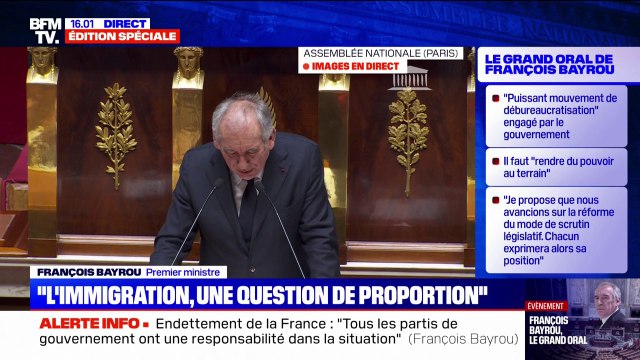 François Bayrou souhaite conduire une politique de contrôle, de régulation et de retour dans leur pays de ceux dont la présence met en péril, par leur nombre, la cohésion de la nation