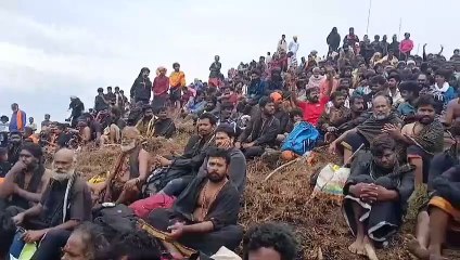 തിരുവാഭരണ ഘോഷയാത്ര സ്വീകരണം...തിരുവാഭരണ പേടകത്തെ സോപാനത്ത് സ്വീകരിക്കുന്നു....മകരവിളക്ക് ദർശനം എന്നിവയുടെ വിഷ്വൽ 2