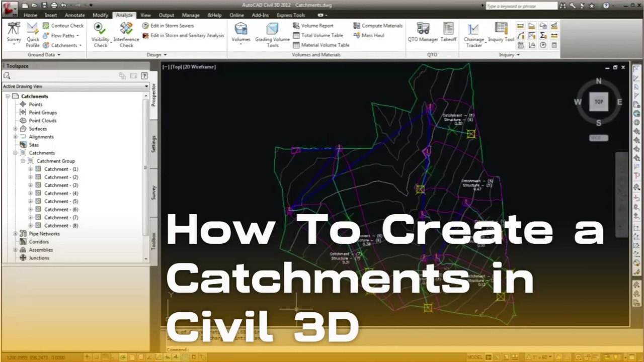 How to Create a Catchments in civil 3d #autocadcivil3d #architecture # ...