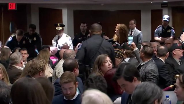 Watch: Trump defense pick Pete Hegseth heckled by angry protesters at Senate confirmation