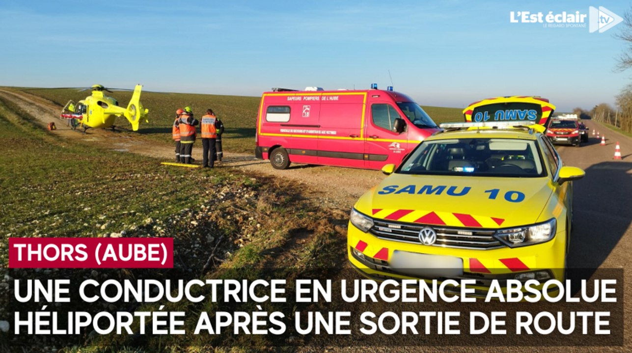Une conductrice en urgence absolue héliportée à...