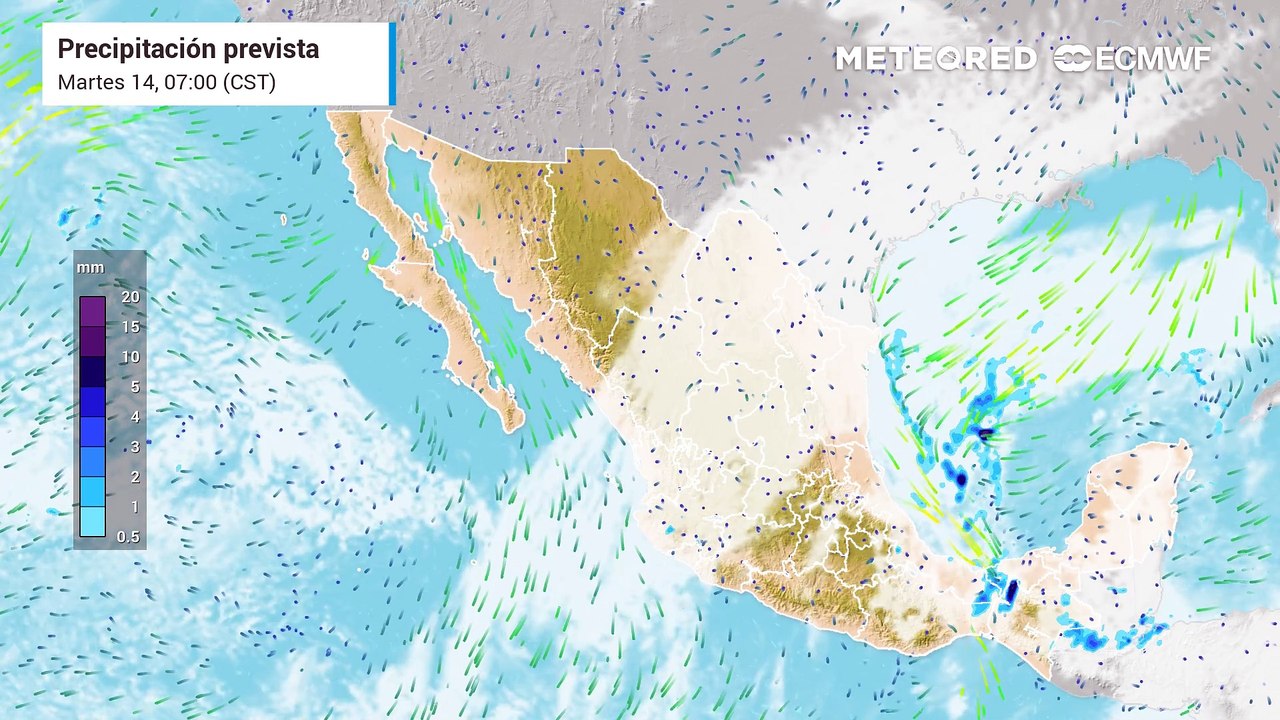 Tormentas por frente frío