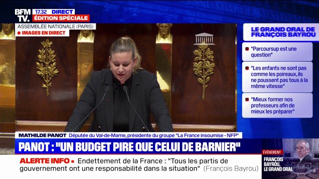 Retraites: Une réforme qui a été passée en force ne s'amende pas, ne se suspend pas, elle s'abroge , estime Mathilde Panot (LFI)