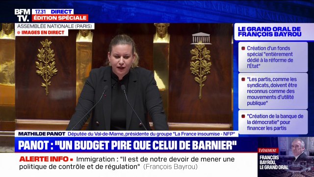 Mathilde Panot (LFI) à François Bayrou: Le plus tôt vous serez parti, le mieux ce sera