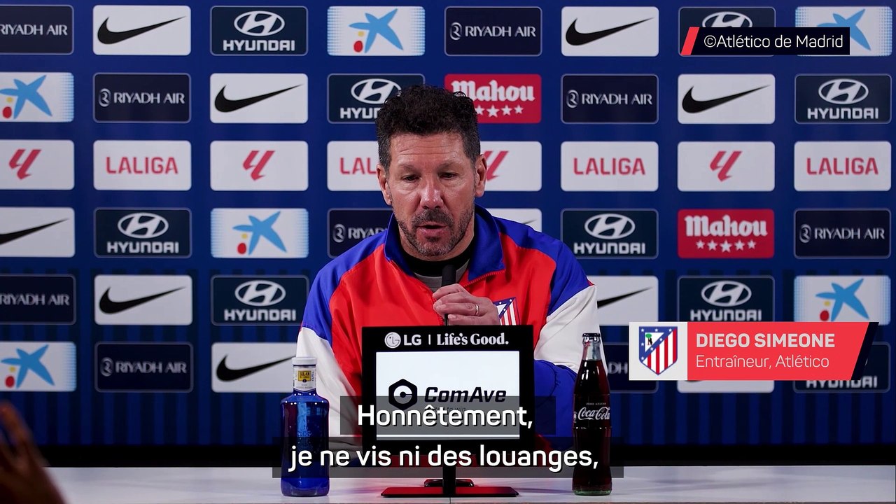 Simeone : "Je ne vis ni des louanges, ni des critiques"