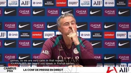 Luis Enrique pronostica con ironía cuando hará una rueda de prensa en francés: "¡Antes de mi décimo año!"