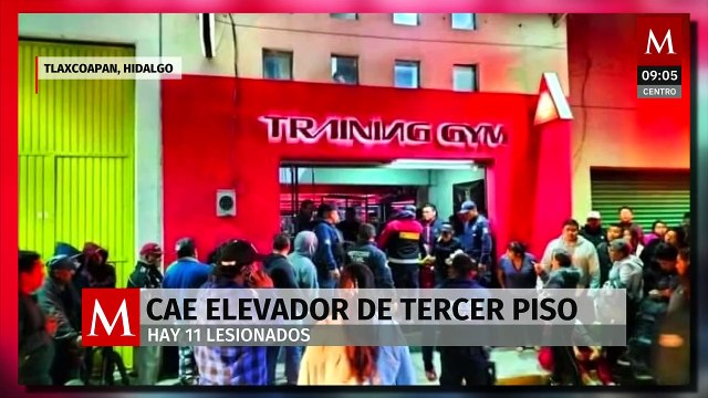 Cae elevador de tercer piso y deja 11 lesionados en Hidalgo; iban 30 personas a bordo