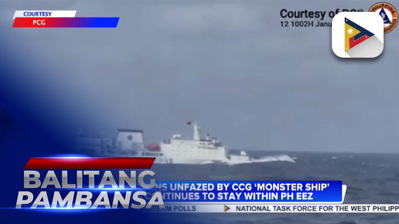 Gov’t remains unfazed by CCG ‘monster ship’ which continues to stay within PH EEZ; NTF-WPS asserts China’s intimidation tactics unsuccessful