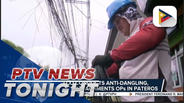 Meralco conducts anti-dangling, illegal wire attachments operation in Pateros