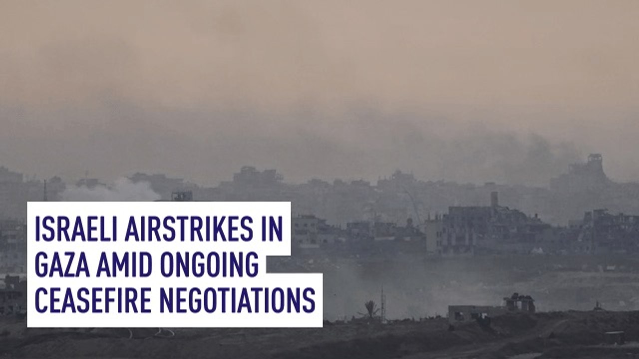 Israeli airstrikes in Gaza amid ongoing ceasefire negotiations.
