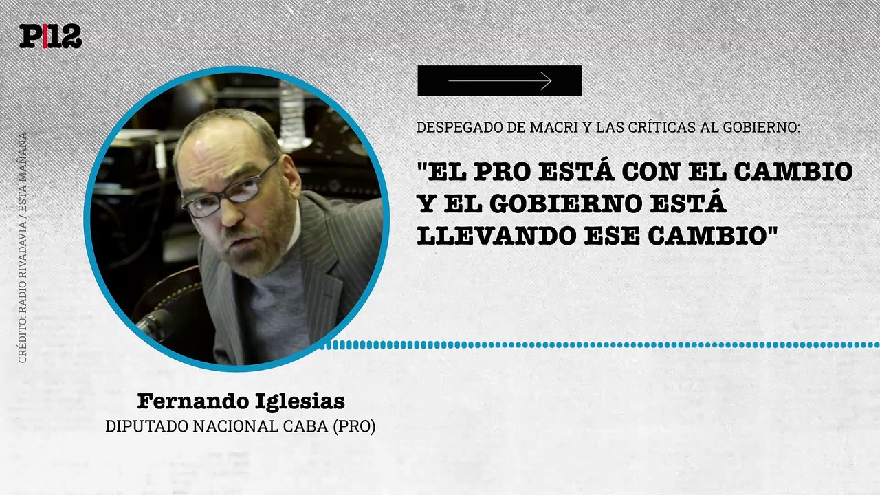 "El PRO está con el cambio": Iglesias se despega de Macri y las críticas "partidarias" al gobierno